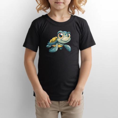 Playful Cartoon Baby Sea Turtle with a Smile - Gildan Ultra Cotton Youth T-Shirt