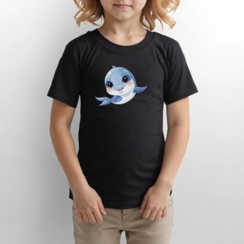 Joyful Blue-White Baby Dolphin - Gildan Ultra Cotton Youth T-Shirt
