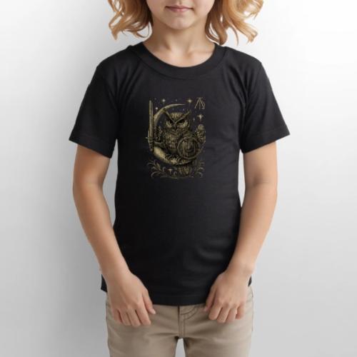 Moon Warrior Owl – Celestial Strength Tee - Gildan Ultra Cotton Youth T-Shirt