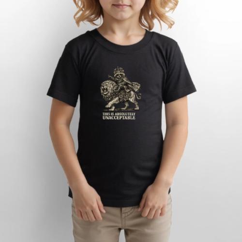 Funny Raccoon King Riding Lion Vintage Meme Art - Gildan Ultra Cotton Youth T-Shirt
