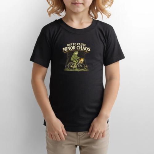 Minor Chaos Vintage Frog and Cat on Bicycle - Gildan Ultra Cotton Youth T-Shirt