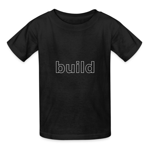 build logo (white for use on Dark Shirts) - Gildan Ultra Cotton Youth T-Shirt