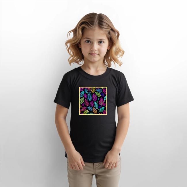 Luminous Foliage Tapestry: Neon Leaves Symphony