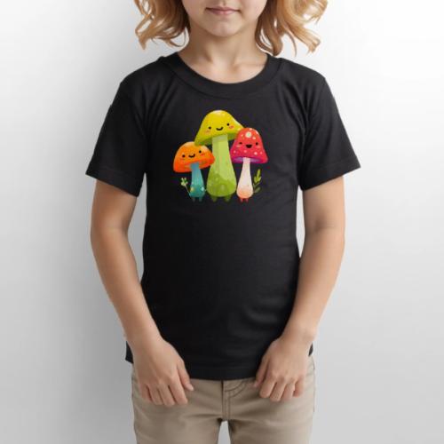 Trio of Happy Mushrooms - Gildan Ultra Cotton Youth T-Shirt