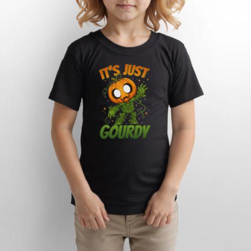 Cute Pumpkin Monster “It’s Just Gourdy” Funny - Gildan Ultra Cotton Youth T-Shirt
