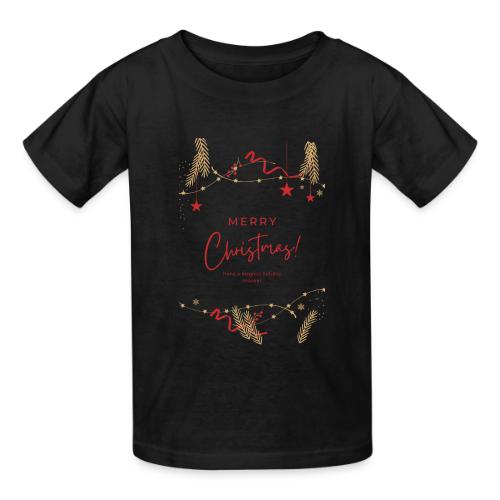 Merry Christmas Typography Design - Gildan Ultra Cotton Youth T-Shirt
