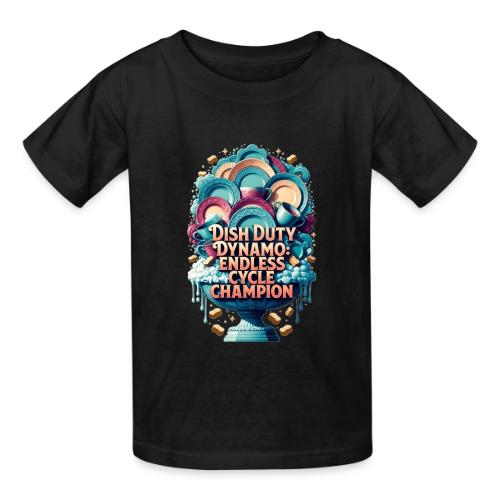 Dish Duty Dynamo T Shirt, Endless Cycle Champion - Gildan Ultra Cotton Youth T-Shirt