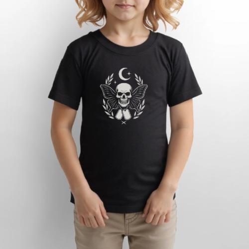 Skull butterfly dog tags - Gildan Ultra Cotton Youth T-Shirt