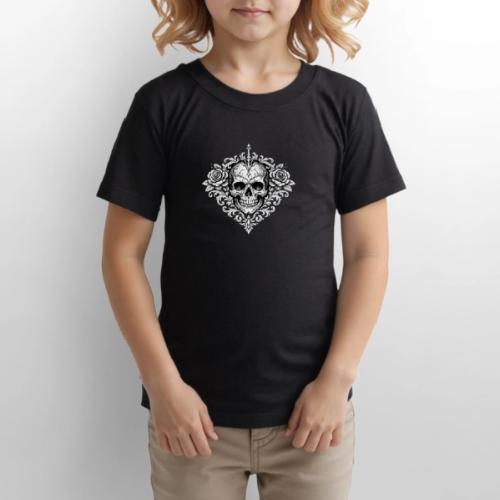 Gothic Filigree Skull - Gildan Ultra Cotton Youth T-Shirt