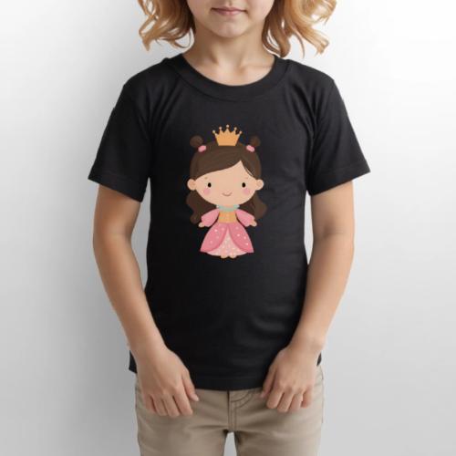 Cute Cartoon Little Princess Standing and Smiling - Gildan Ultra Cotton Youth T-Shirt
