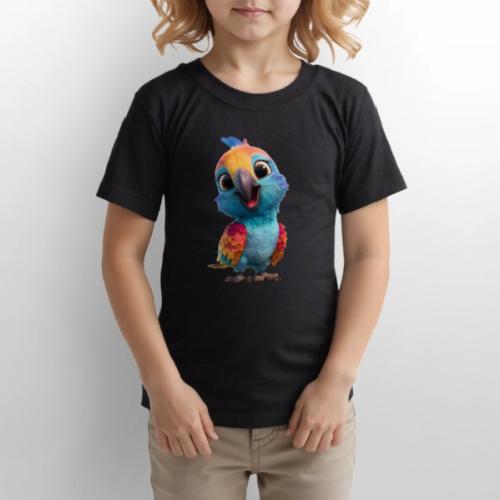 Colorful Cartoon Baby Parrot Design - Gildan Ultra Cotton Youth T-Shirt