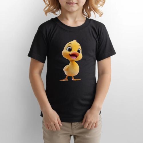 Bright Yellow Baby Duck Smiling - Gildan Ultra Cotton Youth T-Shirt