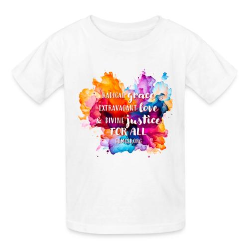 Grace Love Justice Color Splash - Gildan Ultra Cotton Youth T-Shirt