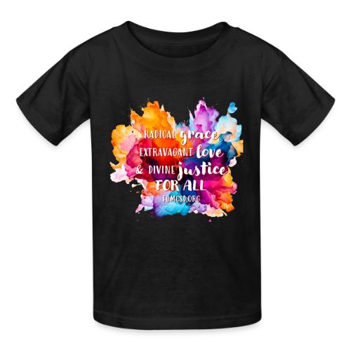 Grace Love Justice Color Splash - Gildan Ultra Cotton Youth T-Shirt