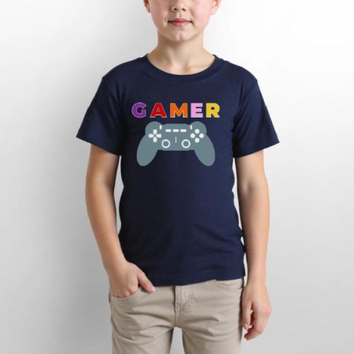 Colorful Gamer Controller Graphic - Gildan Ultra Cotton Youth T-Shirt