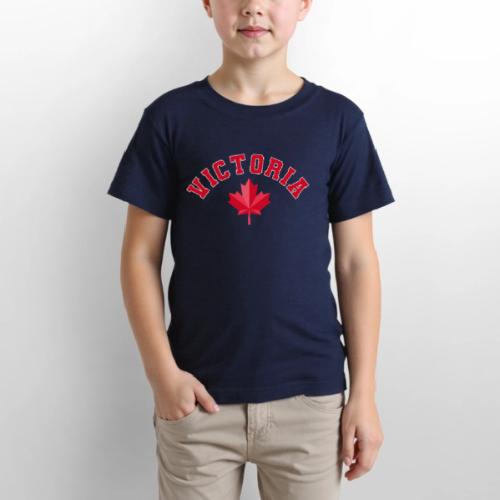 Victoria with maple leaf - Gildan Ultra Cotton Youth T-Shirt