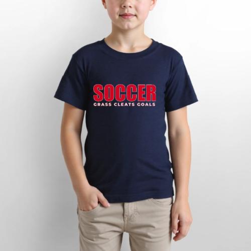 Soccer Grass Cleats Goals Typography Design - Gildan Ultra Cotton Youth T-Shirt