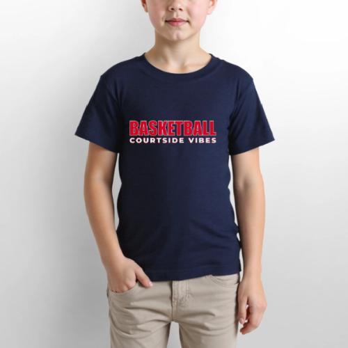 Courtside Vibes Basketball Typography Design - Gildan Ultra Cotton Youth T-Shirt