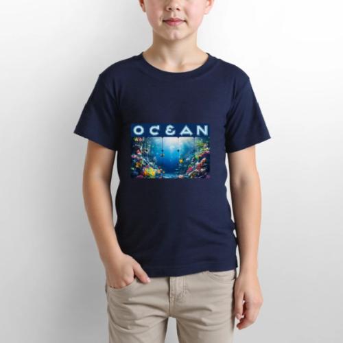 Ocean: Neon Reef Glow - Gildan Ultra Cotton Youth T-Shirt