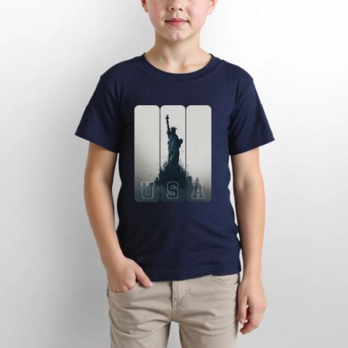 USA: Liberty Rising Over Manhattan - Gildan Ultra Cotton Youth T-Shirt