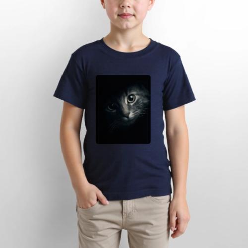 Cat Face in Shadow Close-Up Design - Gildan Ultra Cotton Youth T-Shirt