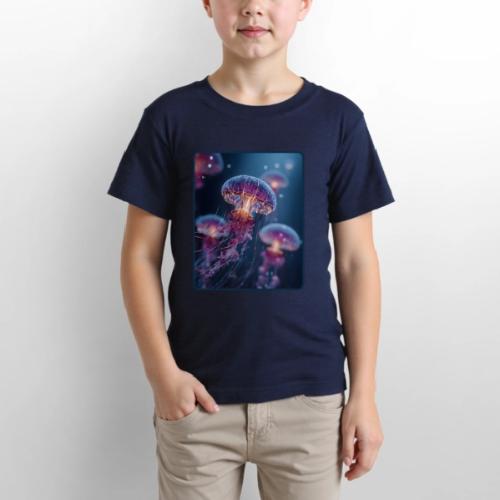 Glowing Jellyfish Deep Sea Design - Gildan Ultra Cotton Youth T-Shirt