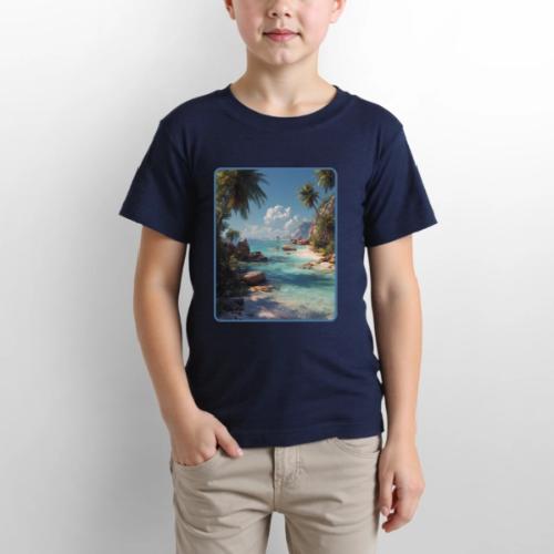 Tropical Island Paradise Ocean Design - Gildan Ultra Cotton Youth T-Shirt
