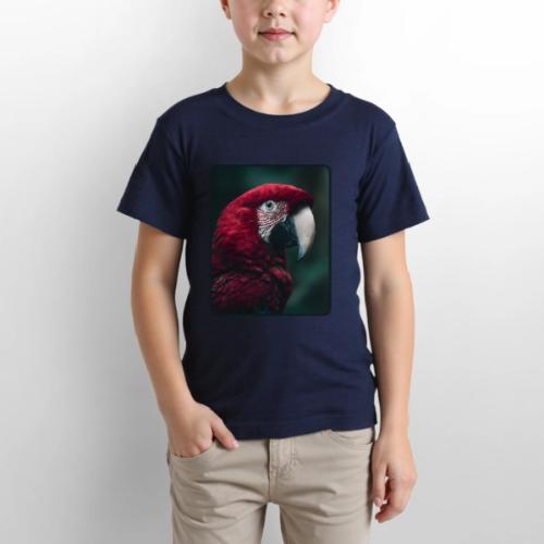 Red Green Macaw Bird Portrait Design - Gildan Ultra Cotton Youth T-Shirt