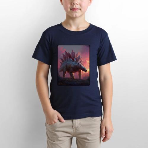 Stegosaurus Sunset Forest Design - Gildan Ultra Cotton Youth T-Shirt