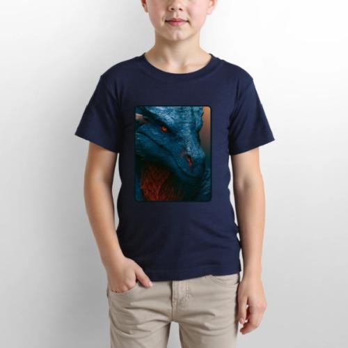 Turquoise Dragon Fire Eye Design - Gildan Ultra Cotton Youth T-Shirt