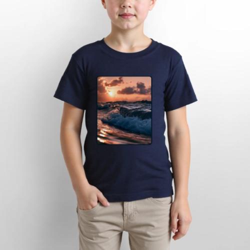 Golden Sunset Ocean Wave - Gildan Ultra Cotton Youth T-Shirt