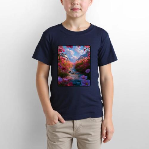 Dreamy Cosmos Valley Landscape Art - Gildan Ultra Cotton Youth T-Shirt