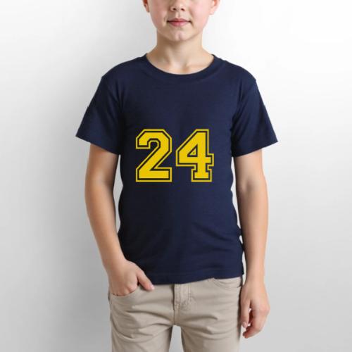 Number 24 in a classic athletic collegiate font - Gildan Ultra Cotton Youth T-Shirt