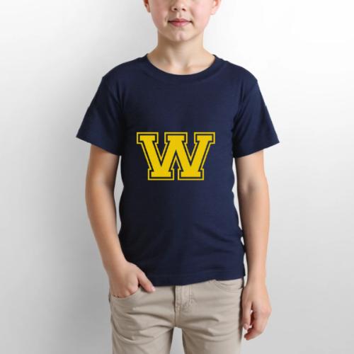 Letter W – Capital Athletic Alphabet Monogram - Gildan Ultra Cotton Youth T-Shirt