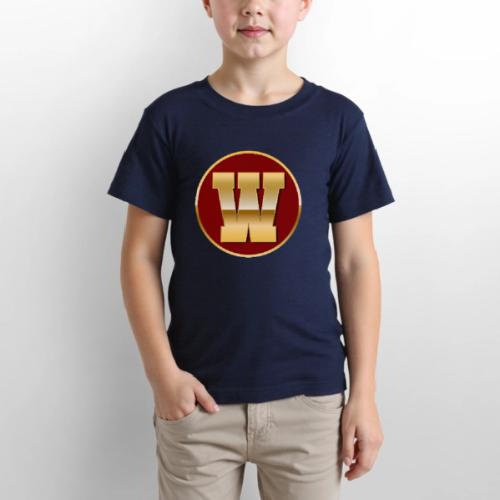 Letter W – Capital Varsity Alphabet Monogram - Gildan Ultra Cotton Youth T-Shirt