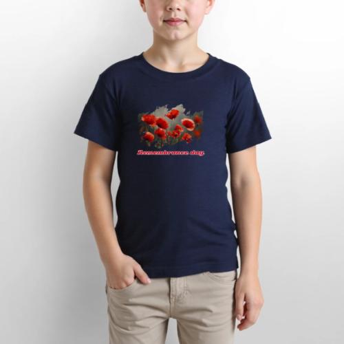 Remembrance Day with poppies - Gildan Ultra Cotton Youth T-Shirt
