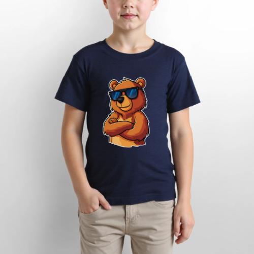 Cool Bear Sunglasses Cartoon Design - Gildan Ultra Cotton Youth T-Shirt