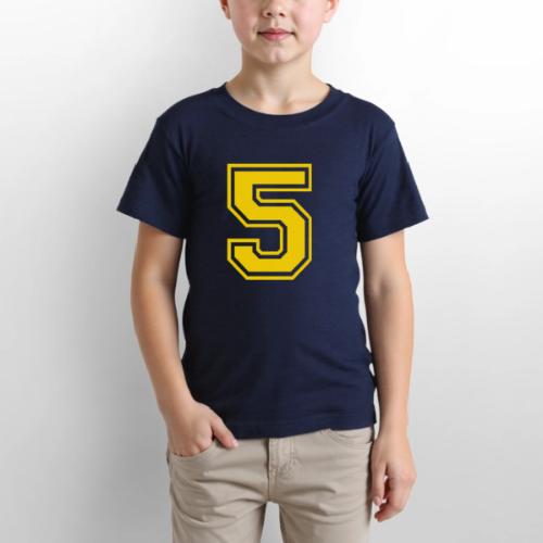 Number 5 in a classic athletic collegiate font - Gildan Ultra Cotton Youth T-Shirt