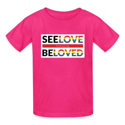 FUMCSD See Love, Be Loved: white design background - Gildan Ultra Cotton Youth T-Shirt