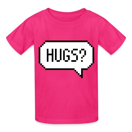 Hugs Pixelart Speech Bubble - Gildan Ultra Cotton Youth T-Shirt