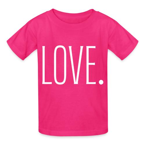 Smoon City_Just Text 6 Love Thin White - Gildan Ultra Cotton Youth T-Shirt