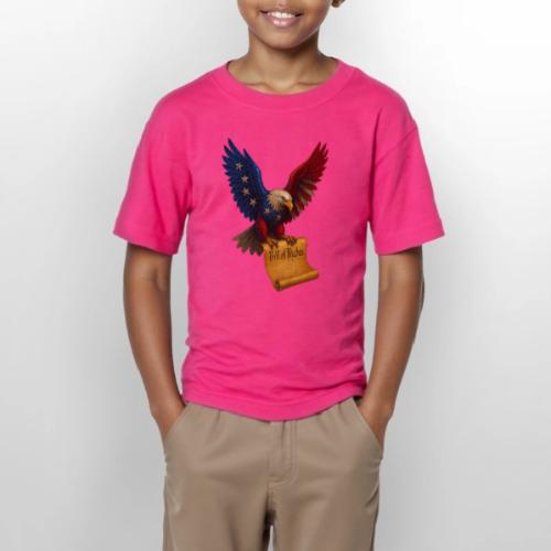 Bill of Rights Bald Eagle - Gildan Ultra Cotton Youth T-Shirt