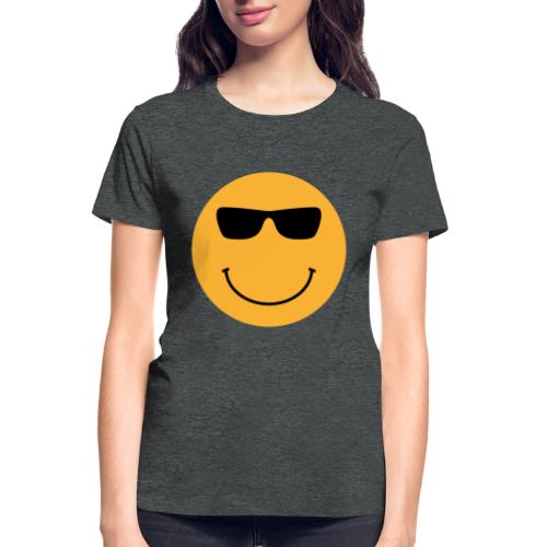 Orange Face with Sunglasses - Gildan Ultra Cotton Ladies T-Shirt