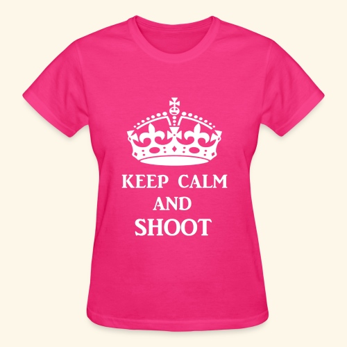 keep calm shoot wht - Gildan Ultra Cotton Ladies T-Shirt