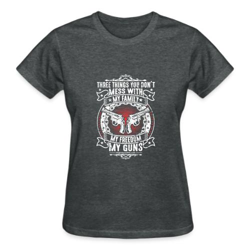 Three Things You Don't Mess with WHITE - Gildan Ultra Cotton Ladies T-Shirt
