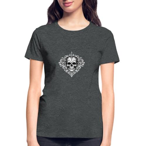 Gothic Filigree Skull - Gildan Ultra Cotton Ladies T-Shirt