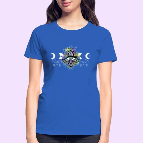 Third Eye Mandala - Moon Cycle Design - Gildan Ultra Cotton Ladies T-Shirt