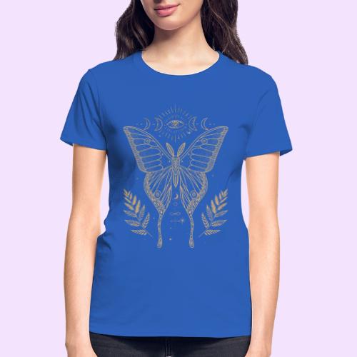 Third Eye Butterfly - Moon Cycle Design - Gildan Ultra Cotton Ladies T-Shirt