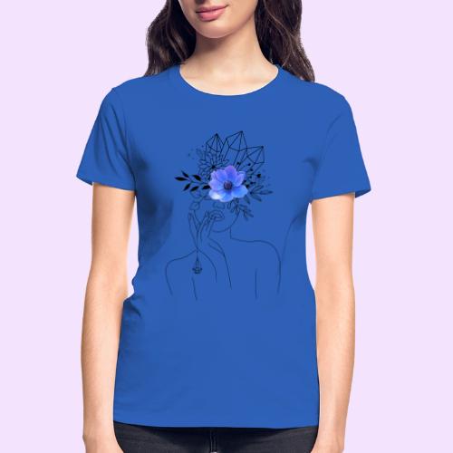 Third Eye Flower Goddess - Crystal Design - Gildan Ultra Cotton Ladies T-Shirt
