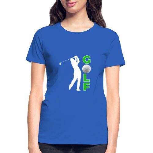 Golf: Classic Golf Motion - Gildan Ultra Cotton Ladies T-Shirt
